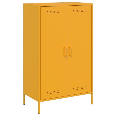 vidaXL Credenza Giallo Senape 68x39x113 cm in Acciaio