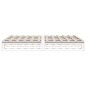 vidaXL Giroletto senza Materasso Bianco 200x200 cm Legno Massello Pino vidaXL Giroletto senza Materasso Bianco 200x200 cm Legno Massello Pino