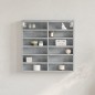 vidaXL Armadietto Vetrina Grigio Cemento 60x8,5x58 cm Multistrato vidaXL Armadietto Vetrina Grigio Cemento 60x8,5x58 cm Multistrato