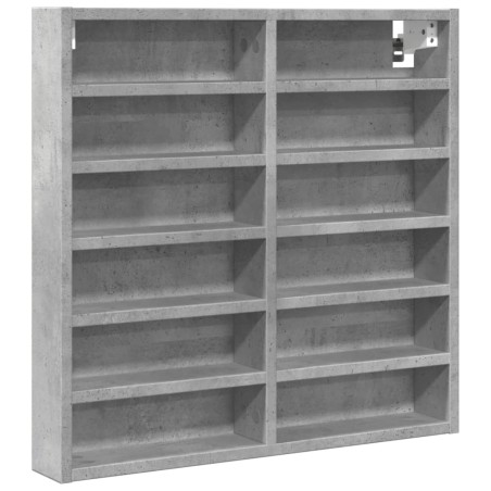vidaXL Armadietto Vetrina Grigio Cemento 60x8,5x58 cm Multistrato