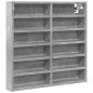 vidaXL Armadietto Vetrina Grigio Cemento 60x8,5x58 cm Multistrato vidaXL Armadietto Vetrina Grigio Cemento 60x8,5x58 cm Multistrato