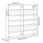 vidaXL Armadietto Vetrina Grigio Cemento 60x8,5x58 cm Multistrato vidaXL Armadietto Vetrina Grigio Cemento 60x8,5x58 cm Multistrato