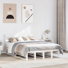 vidaXL Letto senza Materasso Bianco 120x200 cm Legno Massello di Pino