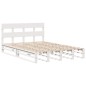 vidaXL Letto senza Materasso Bianco 120x200 cm Legno Massello di Pino vidaXL Letto senza Materasso Bianco 120x200 cm Legno Massello di Pino