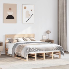 vidaXL Letto senza Materasso 140x190 cm in Legno Massello di Pino