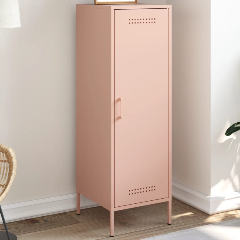 vidaXL Credenza Rosa 36x39x113 cm in Acciaio vidaXL Credenza Rosa 36x39x113 cm in Acciaio