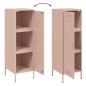vidaXL Credenza Rosa 36x39x113 cm in Acciaio vidaXL Credenza Rosa 36x39x113 cm in Acciaio