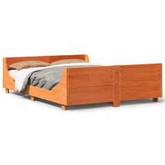 vidaXL Letto senza Materasso Marrone Cera 160x200 cm in Legno di Pino