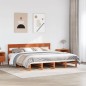 vidaXL Letto senza Materasso Marrone Cera 200x200 cm in Legno di Pino vidaXL Letto senza Materasso Marrone Cera 200x200 cm in Legno di Pino