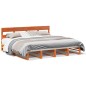 vidaXL Letto senza Materasso Marrone Cera 200x200 cm in Legno di Pino vidaXL Letto senza Materasso Marrone Cera 200x200 cm in Legno di Pino