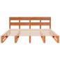 vidaXL Letto senza Materasso Marrone Cera 200x200 cm in Legno di Pino vidaXL Letto senza Materasso Marrone Cera 200x200 cm in Legno di Pino