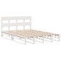 vidaXL Letto senza Materasso Bianco 160x200 cm Legno Massello di Pino vidaXL Letto senza Materasso Bianco 160x200 cm Legno Massello di Pino