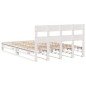 vidaXL Letto senza Materasso Bianco 160x200 cm Legno Massello di Pino vidaXL Letto senza Materasso Bianco 160x200 cm Legno Massello di Pino