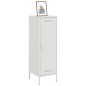 vidaXL Credenza Bianca 36x39x113 cm in Acciaio vidaXL Credenza Bianca 36x39x113 cm in Acciaio