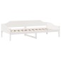vidaXL Letto senza Materasso Bianco 90x200 cm Legno Massello di Pino vidaXL Letto senza Materasso Bianco 90x200 cm Legno Massello di Pino