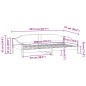 vidaXL Letto senza Materasso Bianco 90x200 cm Legno Massello di Pino vidaXL Letto senza Materasso Bianco 90x200 cm Legno Massello di Pino