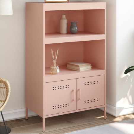 vidaXL Credenza Rosa 68x39x113 cm in Acciaio