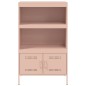 vidaXL Credenza Rosa 68x39x113 cm in Acciaio vidaXL Credenza Rosa 68x39x113 cm in Acciaio