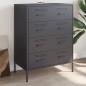 vidaXL Credenza Antracite 68x39x89 cm in Acciaio vidaXL Credenza Antracite 68x39x89 cm in Acciaio