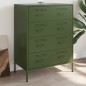 vidaXL Credenza Verde Oliva 68x39x89 cm in Acciaio vidaXL Credenza Verde Oliva 68x39x89 cm in Acciaio