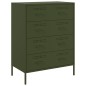 vidaXL Credenza Verde Oliva 68x39x89 cm in Acciaio vidaXL Credenza Verde Oliva 68x39x89 cm in Acciaio
