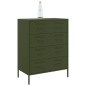 vidaXL Credenza Verde Oliva 68x39x89 cm in Acciaio vidaXL Credenza Verde Oliva 68x39x89 cm in Acciaio