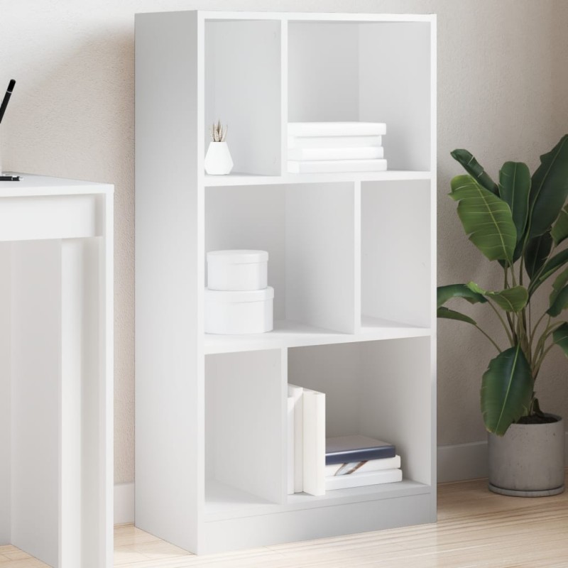 vidaXL Libreria Bianca 57x28,5x107,5 cm in Legno Multistrato vidaXL Libreria Bianca 57x28,5x107,5 cm in Legno Multistrato