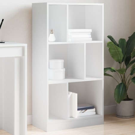 vidaXL Libreria Bianca 57x28,5x107,5 cm in Legno Multistrato