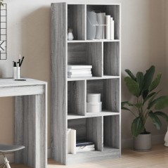 vidaXL Libreria Grigio Sonoma 57x28,5x141 cm in Legno Multistrato