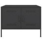 vidaXL Tavolino da Salotto Nero 68x50x50,5 cm in Acciaio
