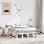 vidaXL Letto senza Materasso Bianco 150x200 cm Legno Massello di Pino vidaXL Letto senza Materasso Bianco 150x200 cm Legno Massello di Pino
