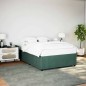 vidaXL Giroletto senza Materasso Verde Scuro 140x200 cm in Velluto vidaXL Giroletto senza Materasso Verde Scuro 140x200 cm in Velluto