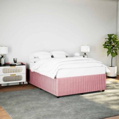 vidaXL Giroletto Rosa 140x200 cm in Velluto