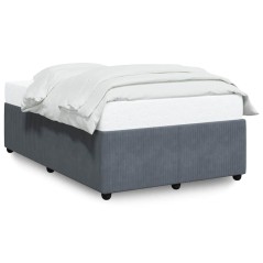 vidaXL Giroletto senza Materasso Grigio Scuro 120x200 cm Velluto