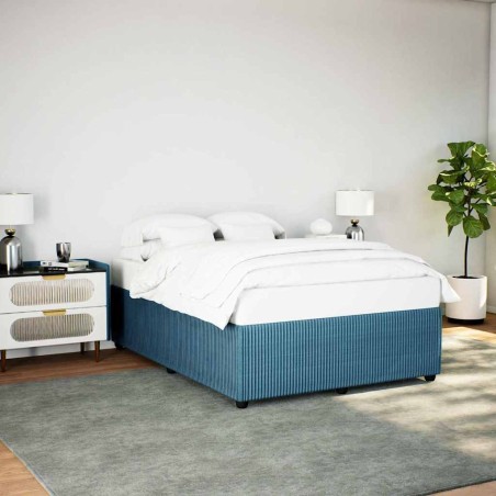 vidaXL Giroletto Blu 160x200 cm in Velluto