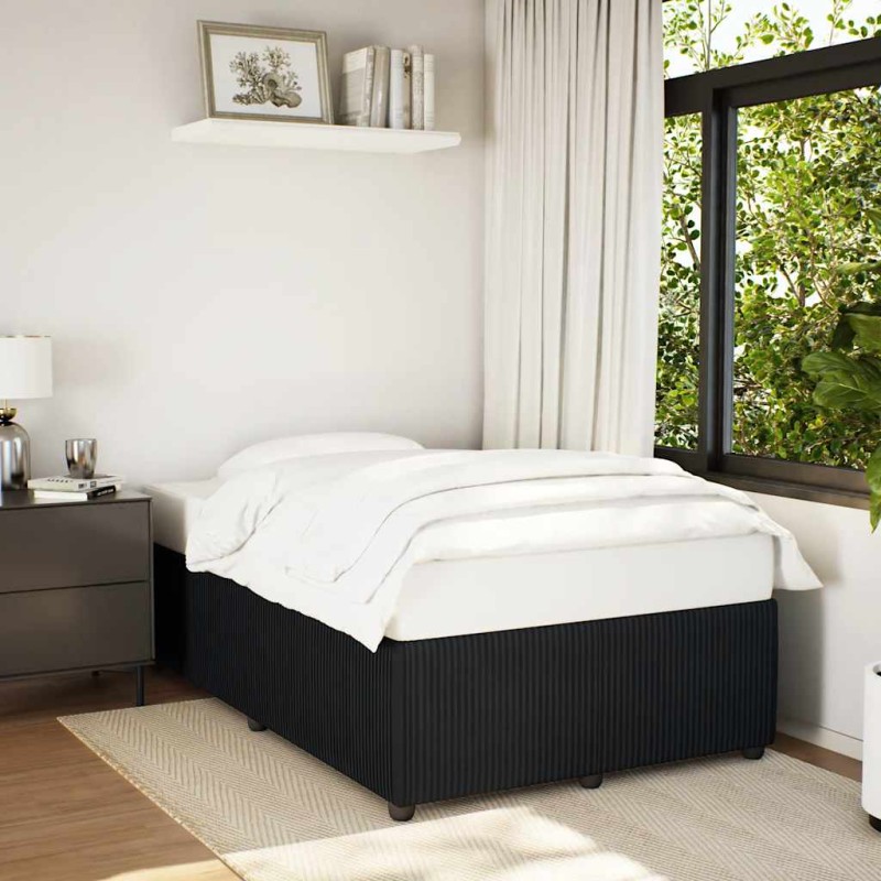 vidaXL Giroletto senza Materasso Nero 120x190 cm Velluto vidaXL Giroletto senza Materasso Nero 120x190 cm Velluto