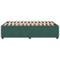 vidaXL Giroletto senza Materasso Verde Scuro 120x200 cm in Velluto vidaXL Giroletto senza Materasso Verde Scuro 120x200 cm in Velluto