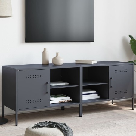 vidaXL Mobili TV 2pz Antracite 68x39x50,5 cm in Acciaio