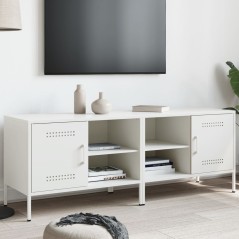 vidaXL Mobili TV 2pz Bianchi 68x39x50,5 cm in Acciaio
