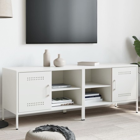 vidaXL Mobili TV 2pz Bianchi 68x39x50,5 cm in Acciaio