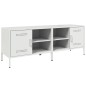 vidaXL Mobili TV 2pz Bianchi 68x39x50,5 cm in Acciaio vidaXL Mobili TV 2pz Bianchi 68x39x50,5 cm in Acciaio