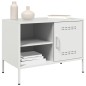vidaXL Mobili TV 2pz Bianchi 68x39x50,5 cm in Acciaio vidaXL Mobili TV 2pz Bianchi 68x39x50,5 cm in Acciaio