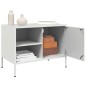 vidaXL Mobili TV 2pz Bianchi 68x39x50,5 cm in Acciaio vidaXL Mobili TV 2pz Bianchi 68x39x50,5 cm in Acciaio