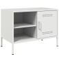 vidaXL Mobili TV 2pz Bianchi 68x39x50,5 cm in Acciaio vidaXL Mobili TV 2pz Bianchi 68x39x50,5 cm in Acciaio