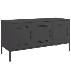 vidaXL Mobile TV Nero 100,5x39x50,5 cm in Acciaio