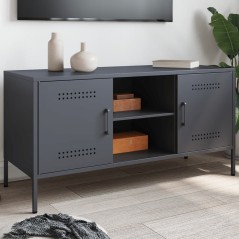 vidaXL Mobile TV Antracite 100,5x39x50,5 cm in Acciaio