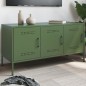 vidaXL Mobile TV Verde Oliva 100,5x39x50,5 cm in Acciaio vidaXL Mobile TV Verde Oliva 100,5x39x50,5 cm in Acciaio