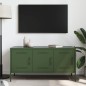 vidaXL Mobile TV Verde Oliva 100,5x39x50,5 cm in Acciaio vidaXL Mobile TV Verde Oliva 100,5x39x50,5 cm in Acciaio
