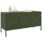 vidaXL Mobile TV Verde Oliva 100,5x39x50,5 cm in Acciaio vidaXL Mobile TV Verde Oliva 100,5x39x50,5 cm in Acciaio