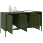 vidaXL Mobile TV Verde Oliva 100,5x39x50,5 cm in Acciaio vidaXL Mobile TV Verde Oliva 100,5x39x50,5 cm in Acciaio